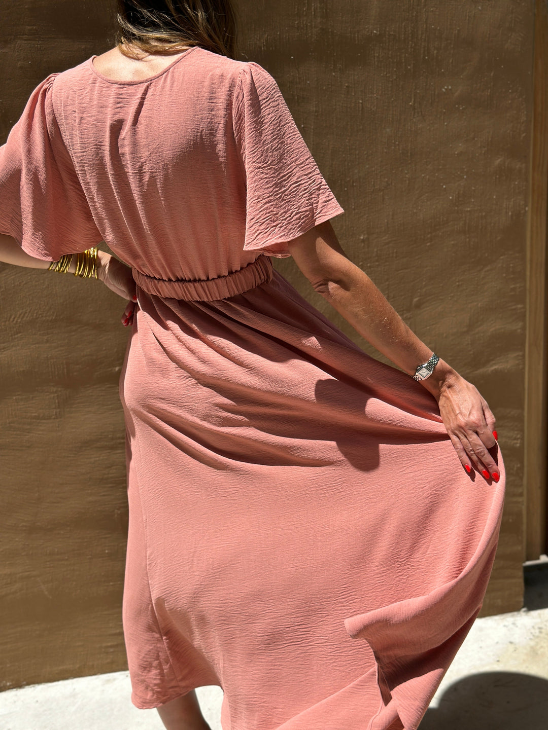 Robe Benedictine - Manches Courtes - Rose Poudré