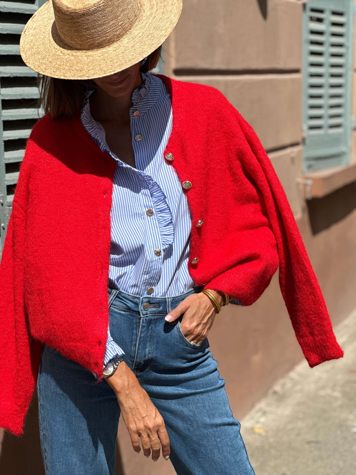 Cardigan Mia - Rouge