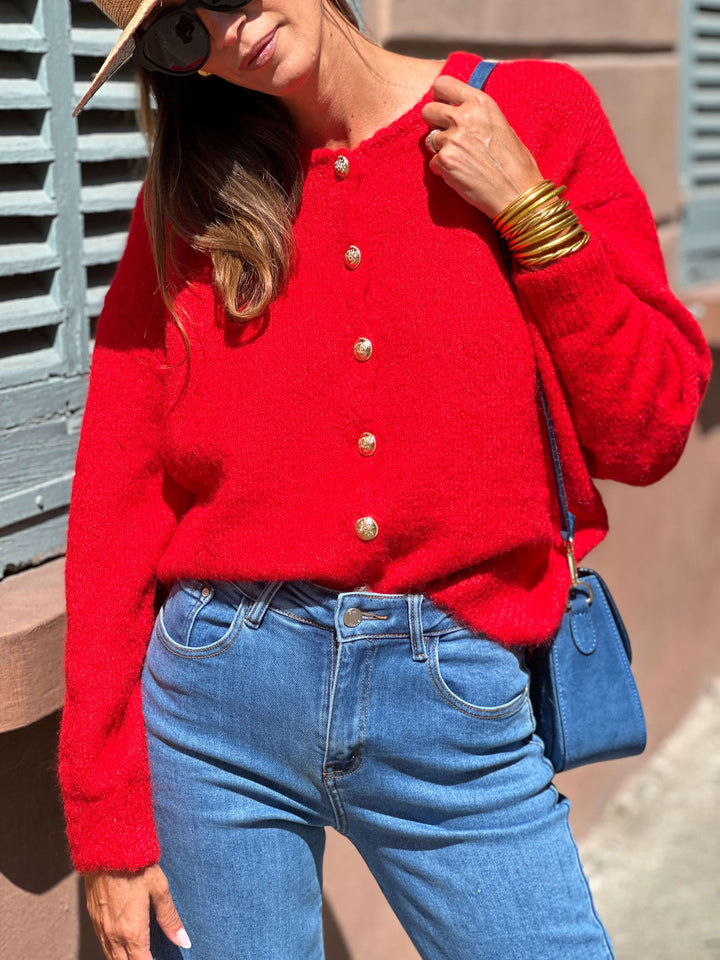Cardigan Mia - Rouge